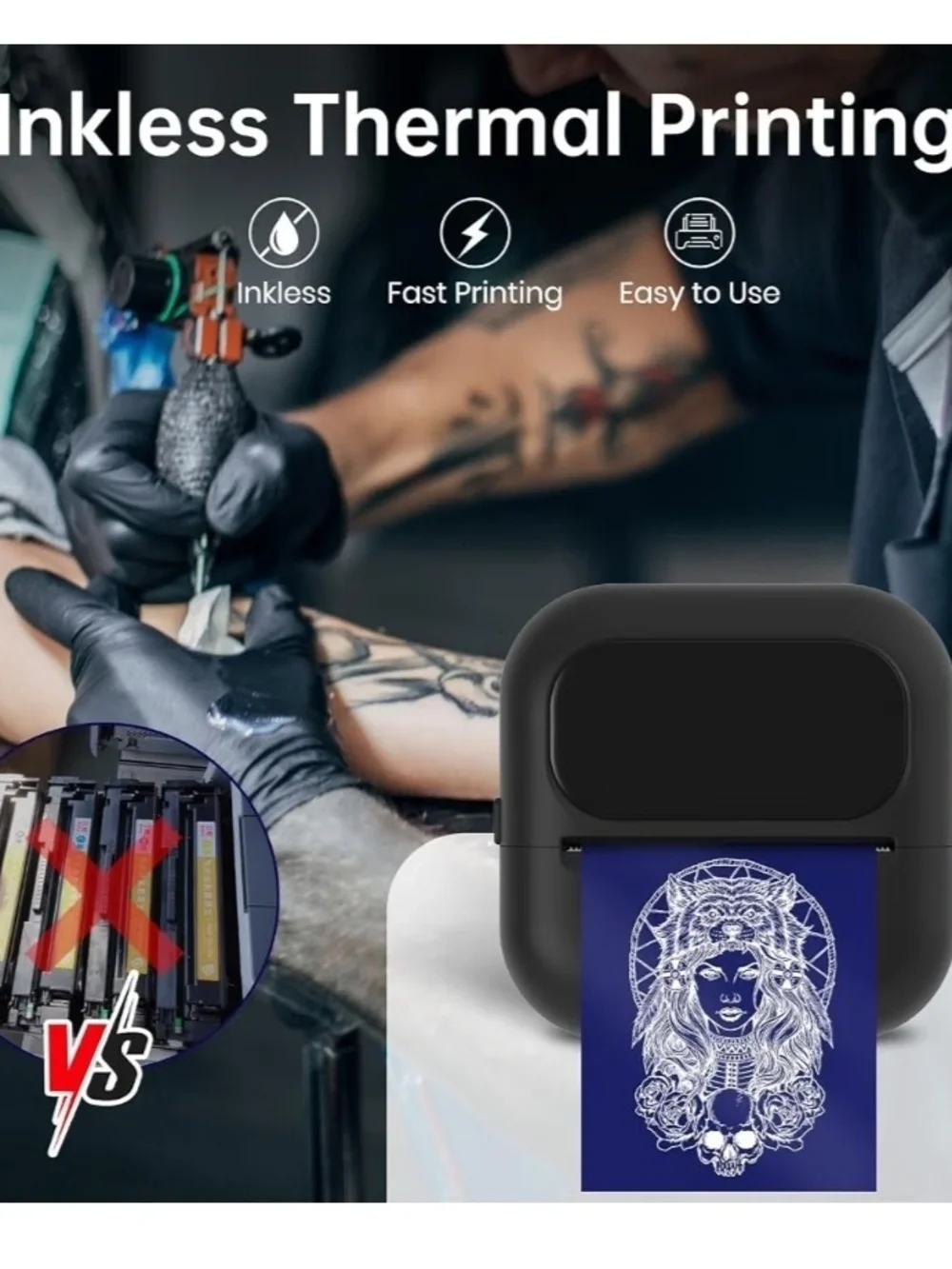 Mini Bluetooth Tattoo Stencil Printer